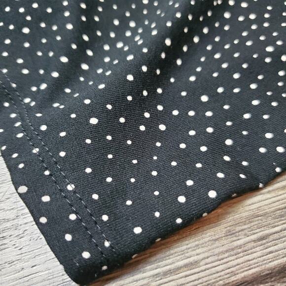 J. Jill Wearever Collection Polka Dot Knit Dress Long Sleeves Casual Size Large - Picture 4 of 10